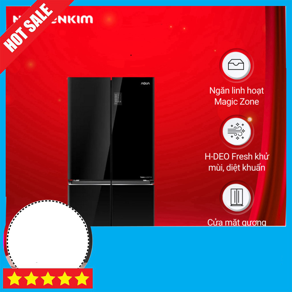 IB đặt hàng  "Tủ Lạnh Aqua Inverter 469L 4 Cánh Ngăn Đông Dưới AQR-M536XA(GB)" GIAO TOÀN QUỐC.