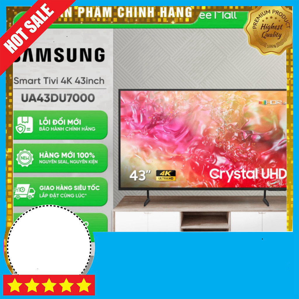 IB đặt hàng  Samsung 43inch Tivi 4K Smart UA43DU7000 Giao Nhanh TQ GIAO TOÀN QUỐC.