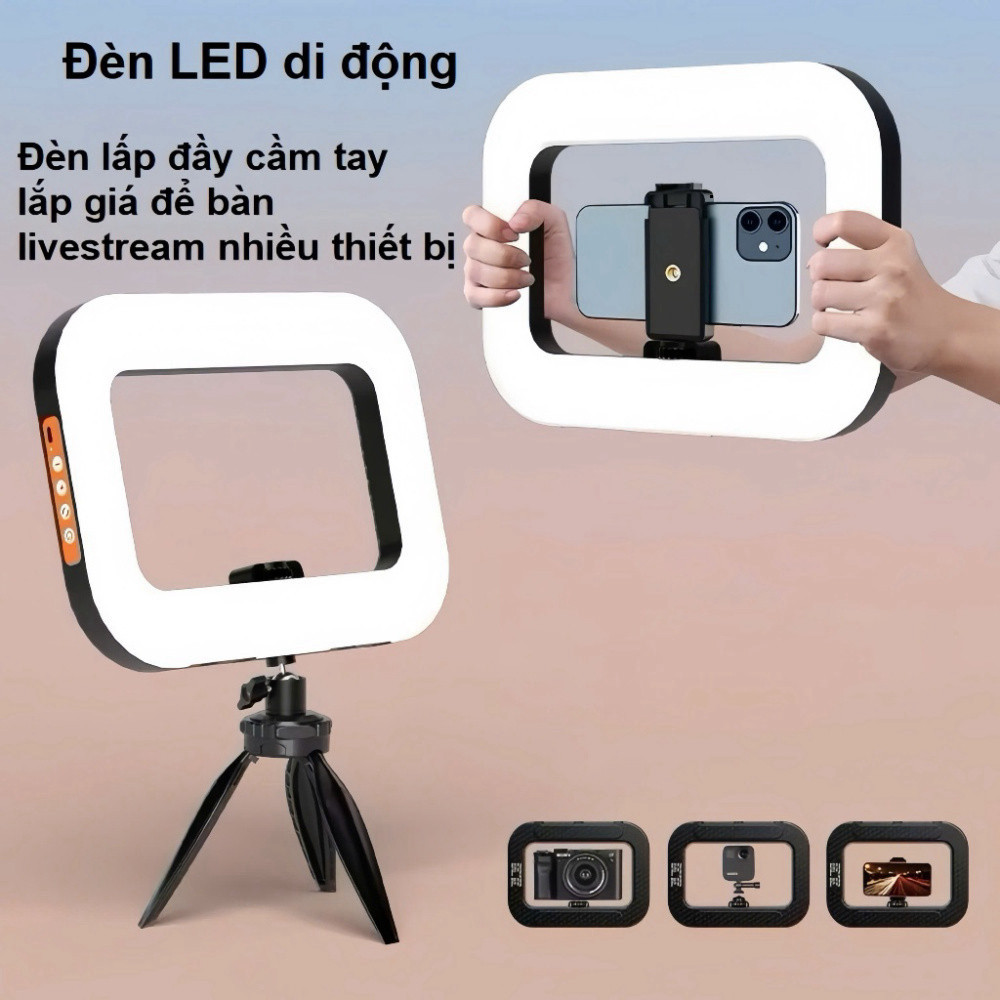 Đèn Trợ Sáng YM200 Di Động Tích Hợp Giá Đỡ Điện Thoại Chụp Ảnh, Livestream Chuyên Nghiệp Citycase