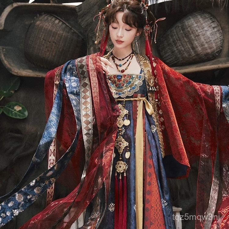 Xiao Doukou'er, 13 tuổi[Yến Tiệc của Hoàng Bà-Sự hợp tác của Kẻ cướp mộ]Váy yếm Famen Temple, Hán ph