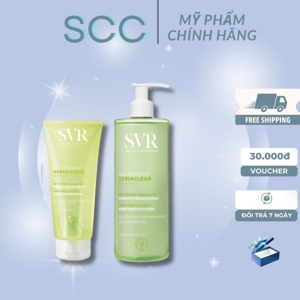 Sữa Rửa Mặt SVR Sebiaclear Gel Moussant Sản Phẩm Chính Hãng, Sữa Rửa Mặt SVR Cho Da Dầu Mụn