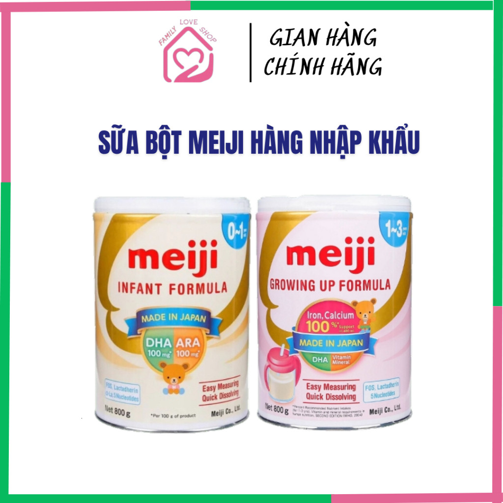 Sữa Bột Meiji Nhập Khẩu đủ số - Meiji Infant Formula - Meiji Growing Up Formula Số 0-1 và 1-3 và 3-1