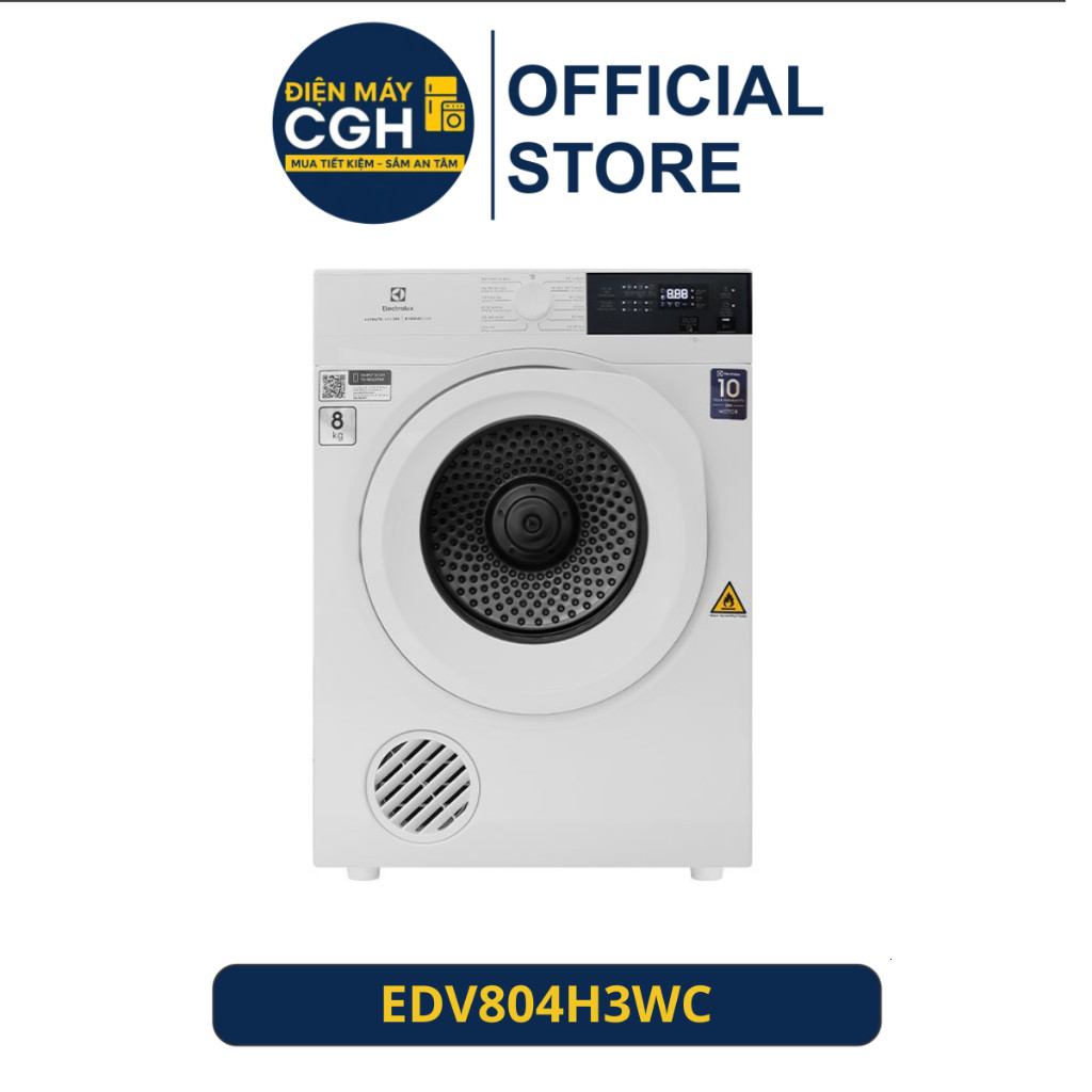 Máy sấy thông hơi Electrolux UltimateCare 8 kg EDV804H3WC