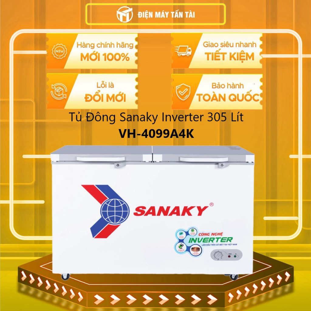 VH-4099A4K - Tủ đông Inverter SANAKY VH-4099A4K 305L - 1 NGĂN - GIAO MIỄN PHÍ HCM