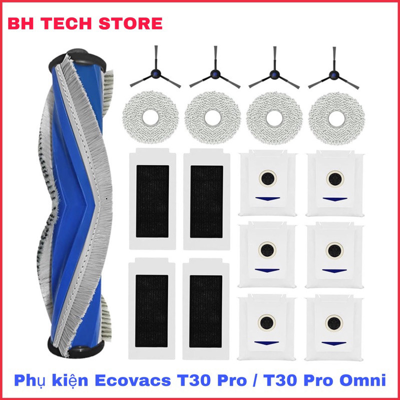Bộ Phụ kiên Robot hút bụi Ecovacs T30 Pro Omni / T30 Pro / T30 Max / T30S Combo .