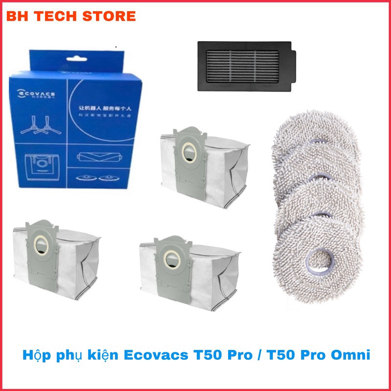 Bộ Phụ kiện nguyên hộp Ecovacs T50 / T50 Pro / T50 Pro Omni . ( Như hình )