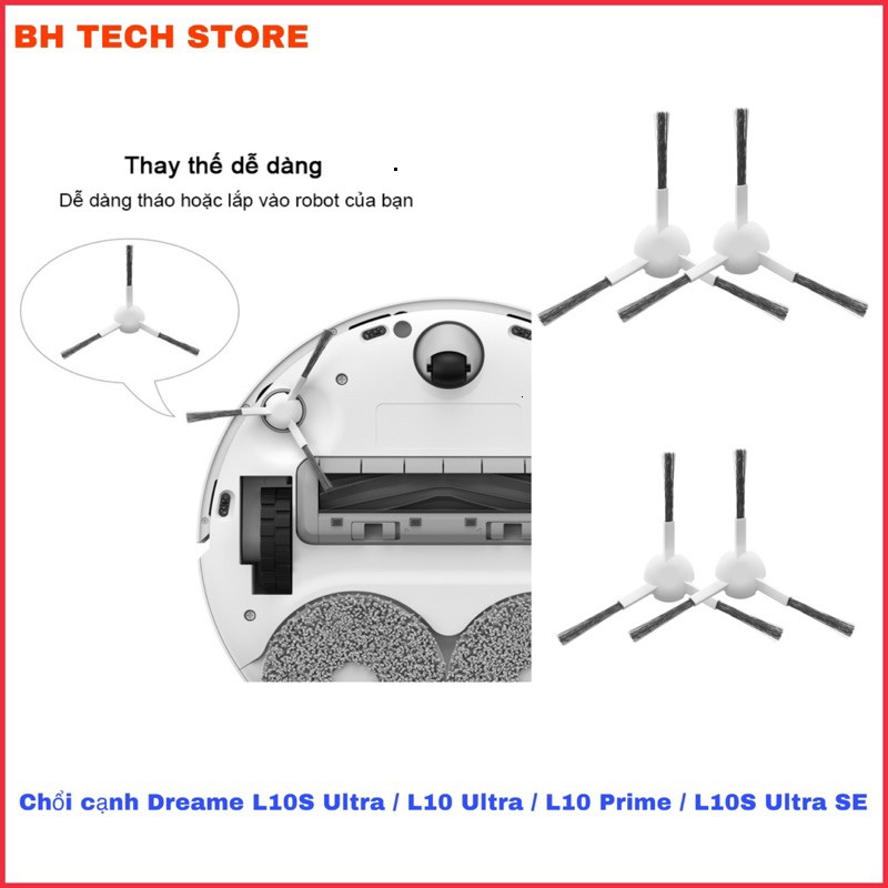 Combo Chổi Cạnh Dreame L10S Ultra / L10 Ultra / S10 / L10 Prime / L10S Ultra SE / X20 Plus