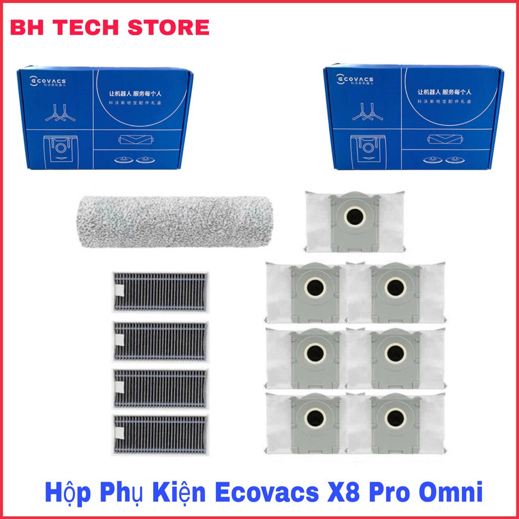 Bộ Phu kiện nguyên hộp Ecovacs X8 / X8 Pro / X8 Pro Omni .( Như hình ) .