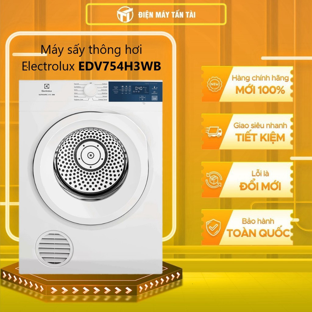 EDV754H3WB / EDV804H3WC / EDV904H3WC / EDV904N3SC - Máy Sấy Thông Hơi Electrolux