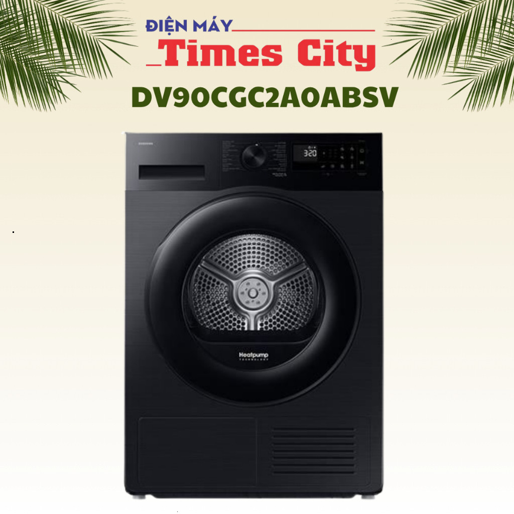 Máy sấy bơm nhiệt Samsung 9 kg DV90CGC2A0ABSV