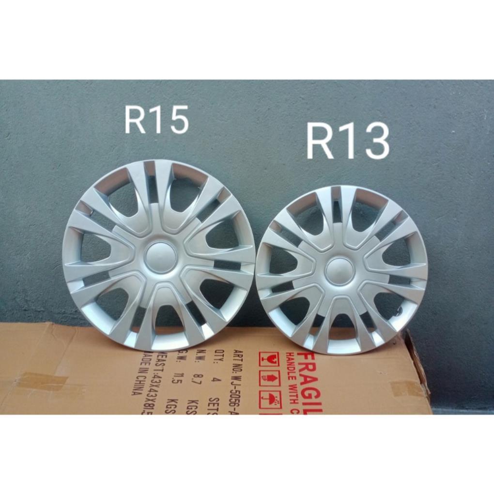 Ốp mâm xe h150 bánh trước R15 và bánh sau R13, phụ kiện ốp mâm xe ốp lazang xe tải h150 hyundai