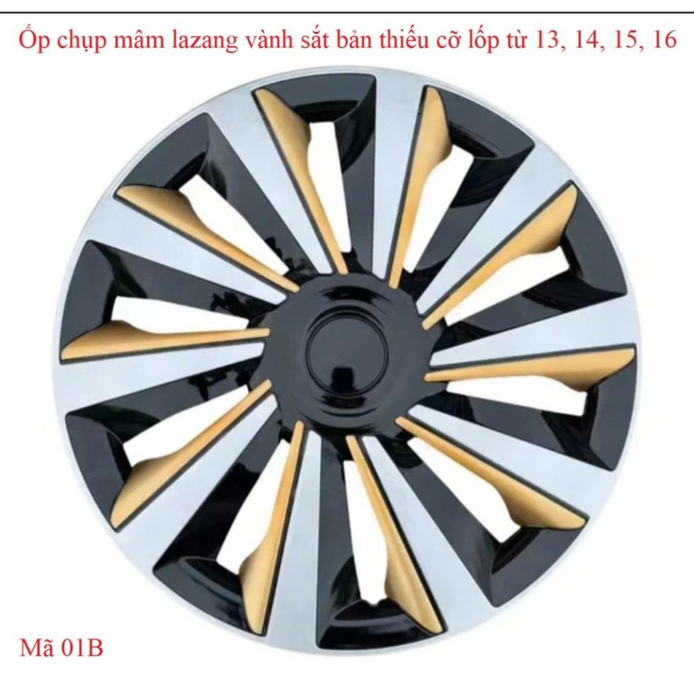Ốp lazang ô tô từ R13 - R14 - R15 - R16 inch Bộ 4 chiếc  Ốp chụp mâm lazang phù hợp cho xe con và xe