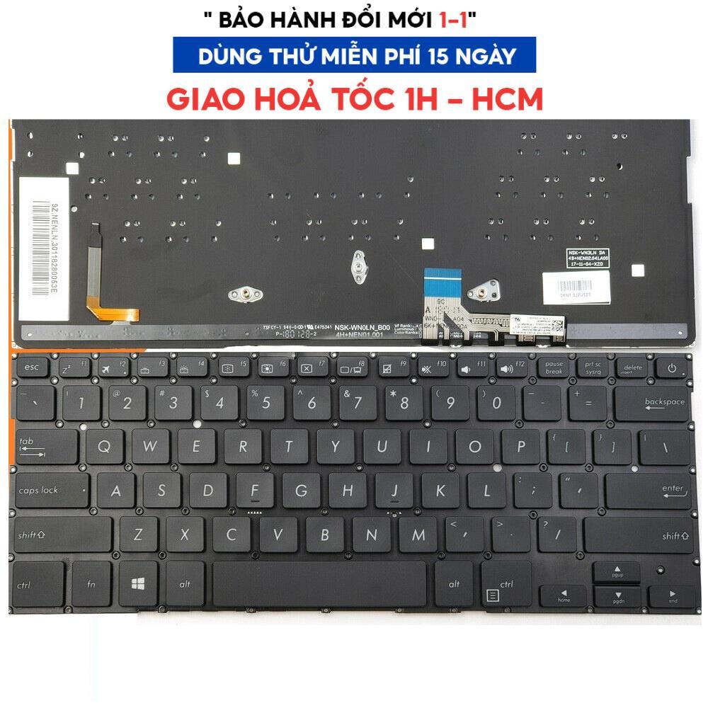 Bàn phím laptop Asus ZenBook UX331 UX331FA UX331FAL UX331FN UX331UA UX331UN màu đen có đèn .