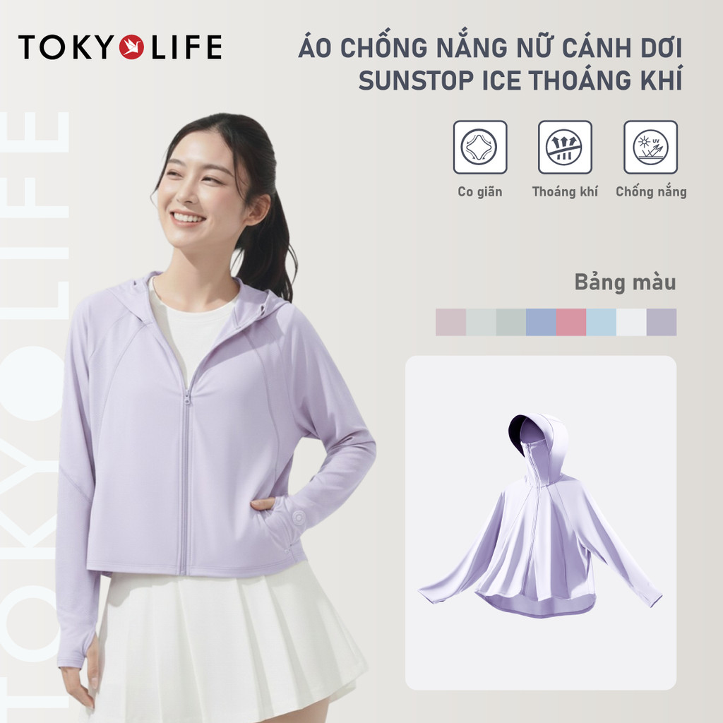 Áo khoác chống nắng TOKYOLIFE SunStop Ice kiểu dáng năng động thoáng khí bảo vệ da toàn diện 4000339