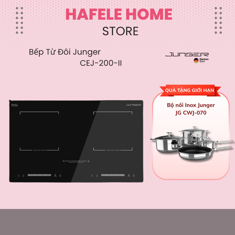Bếp Từ Đôi Junger CEJ-200-II – Lắp Âm – Công Suất 4000W – Mặt Kính Ceramic Cao Cấp
