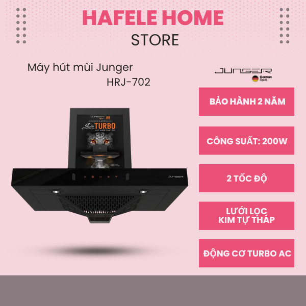Máy Hút Mùi Junger JG Leopard HRJ-702L – Công Suất 200W – Thiết Kế Hiện Đại Chuẩn Đức