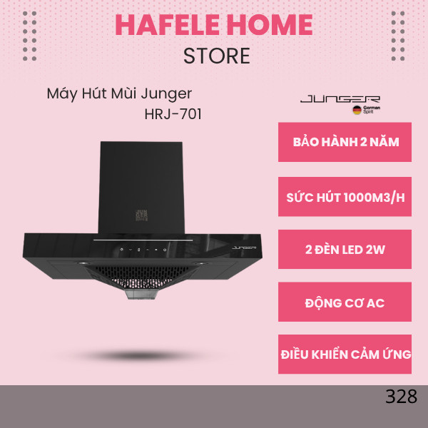 Máy Hút Mùi Junger JG HRJ-701 – Công Suất 184W – Thiết Kế Hiện Đại Chuẩn Đức
