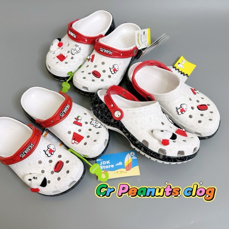JDK STORE_Dép Sục Classic Hoạ Tiết Peanuts Clog Classic