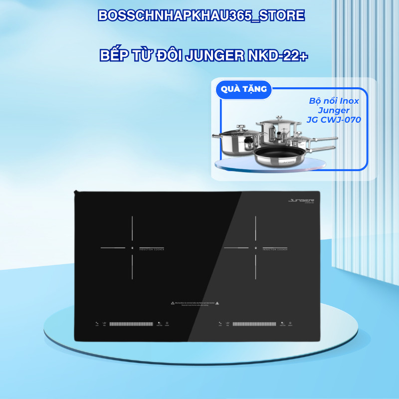 Bếp Từ Đôi Junger JG NKD-22+ – Tự Động Kiểm Soát Khi Quá Nhiệt – Thiết Kế Hiện Đại – Bossch365