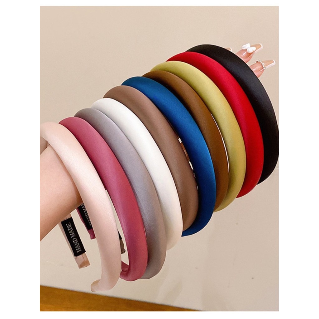 CX09 cài tóc nữ băng đô bờm tóc vải satin sang trọng BULL.SHOP