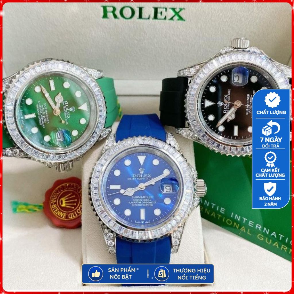 Đồng Hồ nam Rolex Submariner 41mm máy cơ nhật bản - Dây đeo Silicone