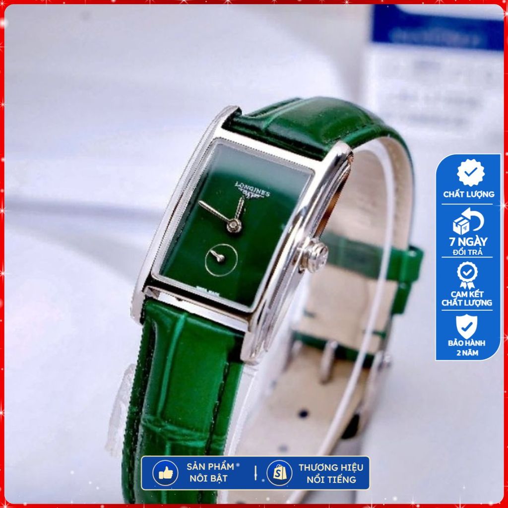 Đồng Hồ Nữ Longines DolceVita▪️thép không gỉ mà PVD . Dây da▪️Máy: pin Nhật▪️Nữ :21.5x29mm . dày:6mm