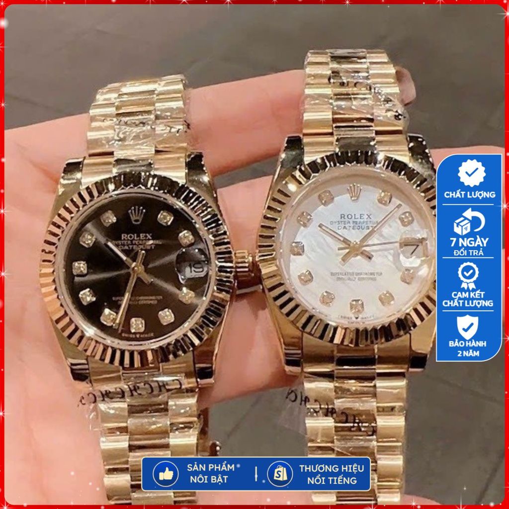 Đồng hồ Nữ Rolex lady Date Just demi black kv- Dây thép- 31mm - Chống nước