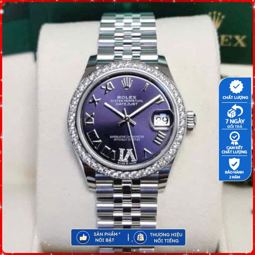 Rolex Date just nữ - phiên bản cao cấp nhất thị trườngLõi máy thuỵ sỹ 2236, Size: 31mm
