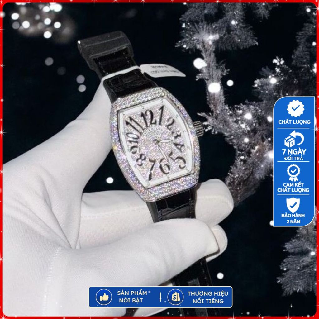 Đồng Hồ Nữ Franck muller V32 nữ FULL KIM CƯƠNG moiss Size : 32mm
