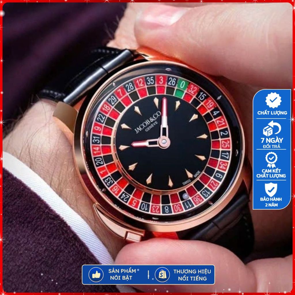 Dôngd Hồ Nam JACOB & CO▫️size 43.5mm .Tặng dây da xanh navy▫️Thép không gỉ. Swiss QUARZT