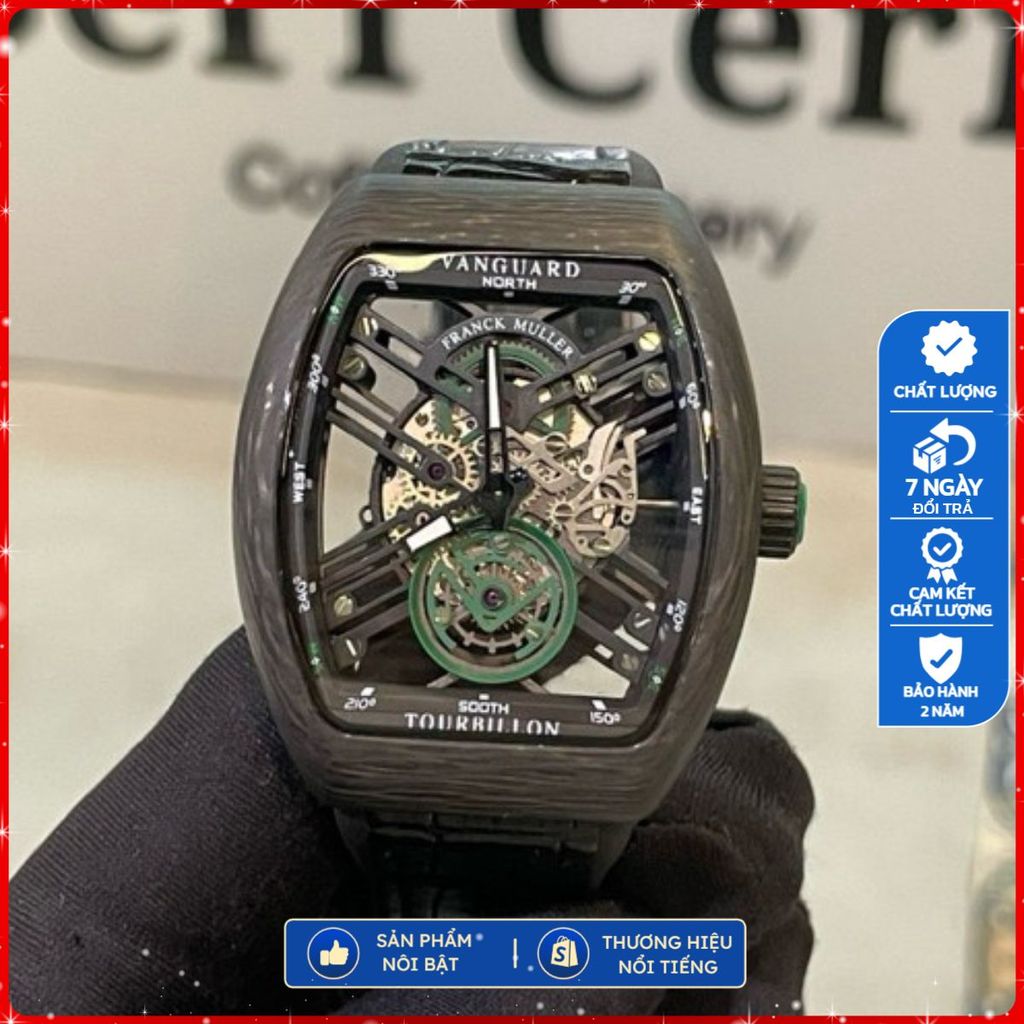 Franck muller v45 , vỏ carbon siêu nhẹ - fullbox