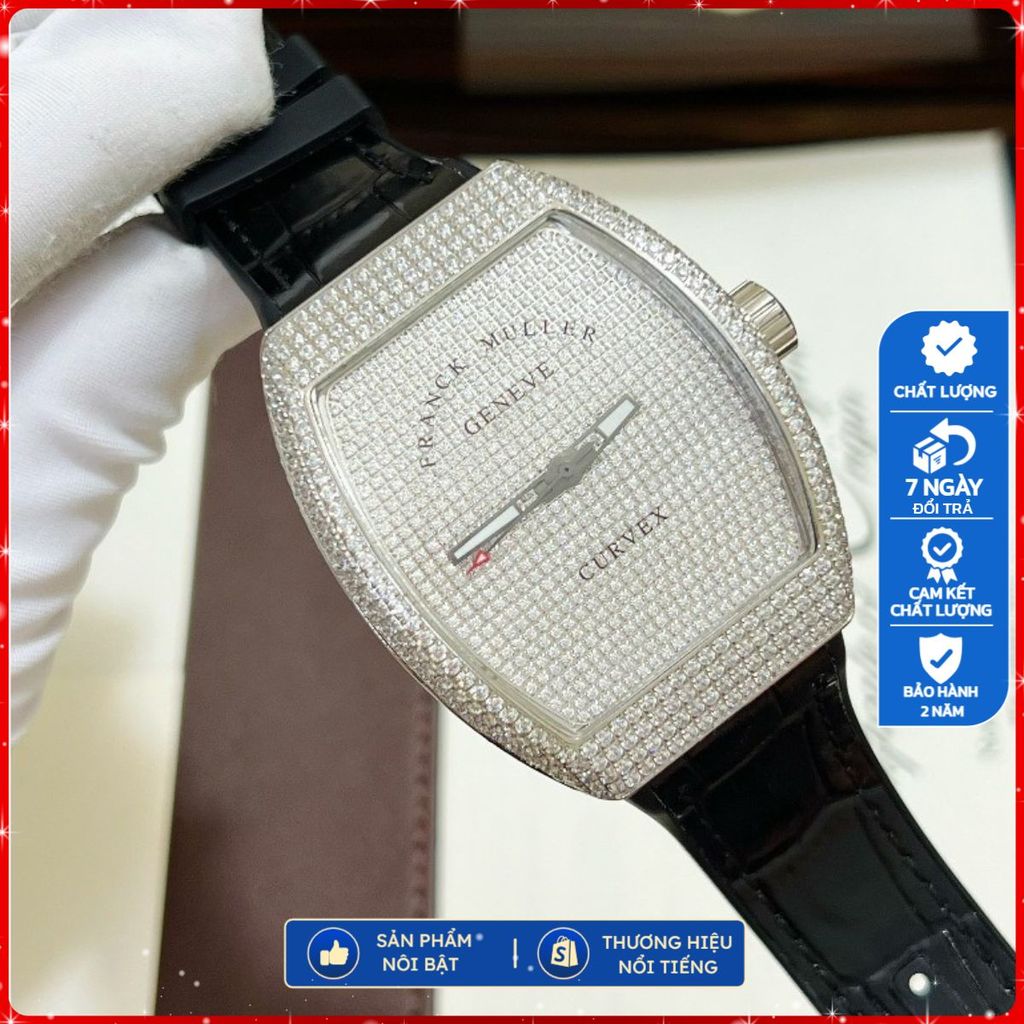 Đồng Hồ nam Franck Muller Vanguard v45 44mm máy Cơ Automatic- Full đá CZ