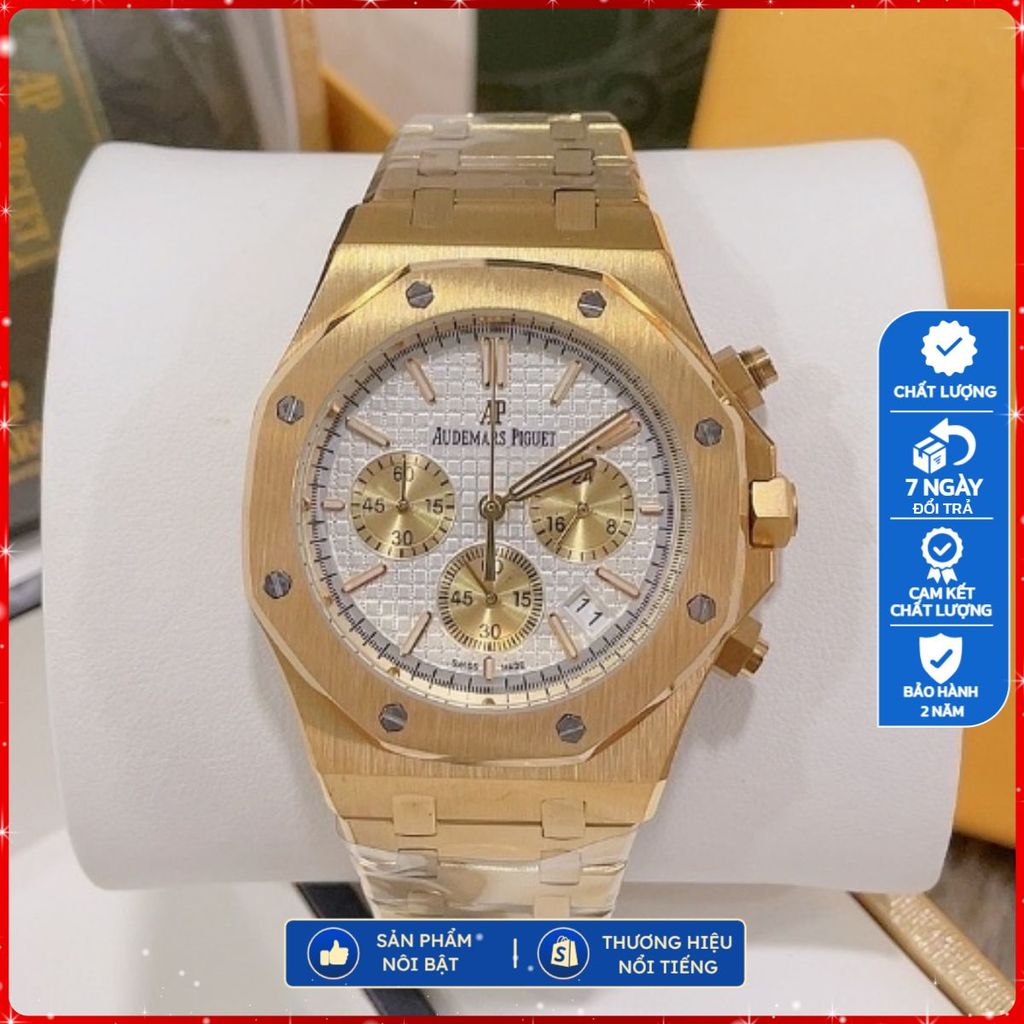 [Full Box] Đồng hồ nam Audemars Piguet Royal Oak 41mm swissquartz, bấm giờ chronograph