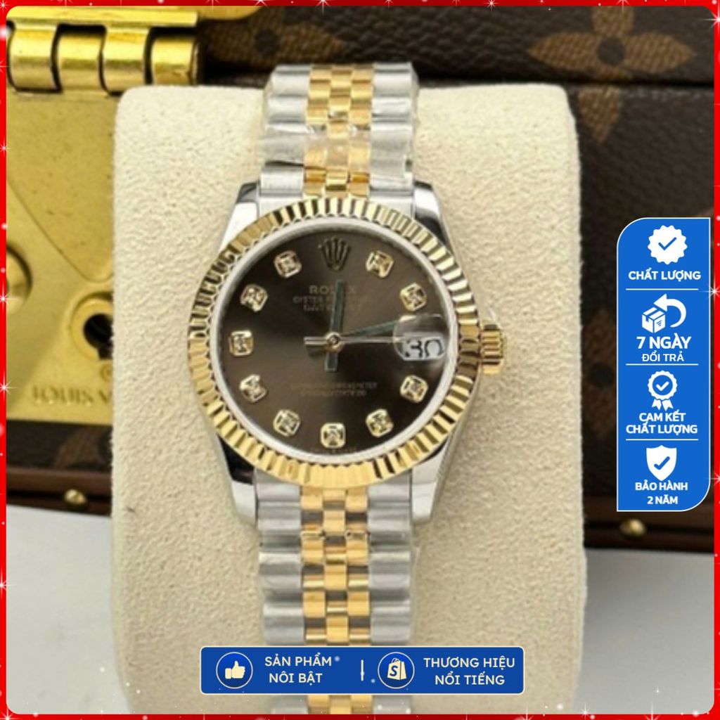 Đồng hồ nữ Rolex Date.Just, sang trọng dành cho phái đẹp, Vàng trắng, Size 31mm