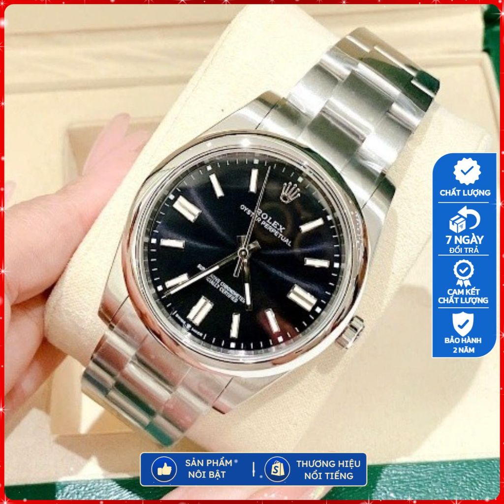 💫ĐỒNG HỒ ROLEX OYSTER PERPETUAL MẶT ICE BLACK CLEAN 41MM 📍Đường Kính: 41mm