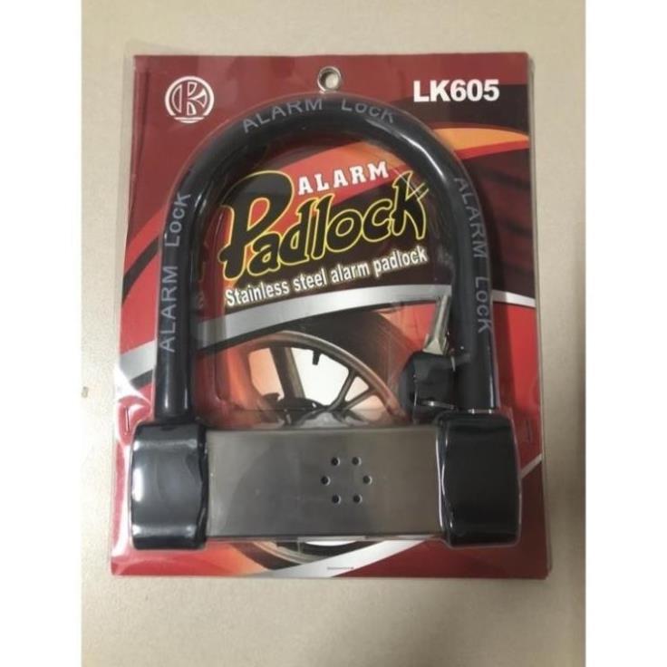 Khoá chữ U chống trộm có chuông báo động LK 605, 604 (chính hãng) [BC shop] (Shop BC) .. aa