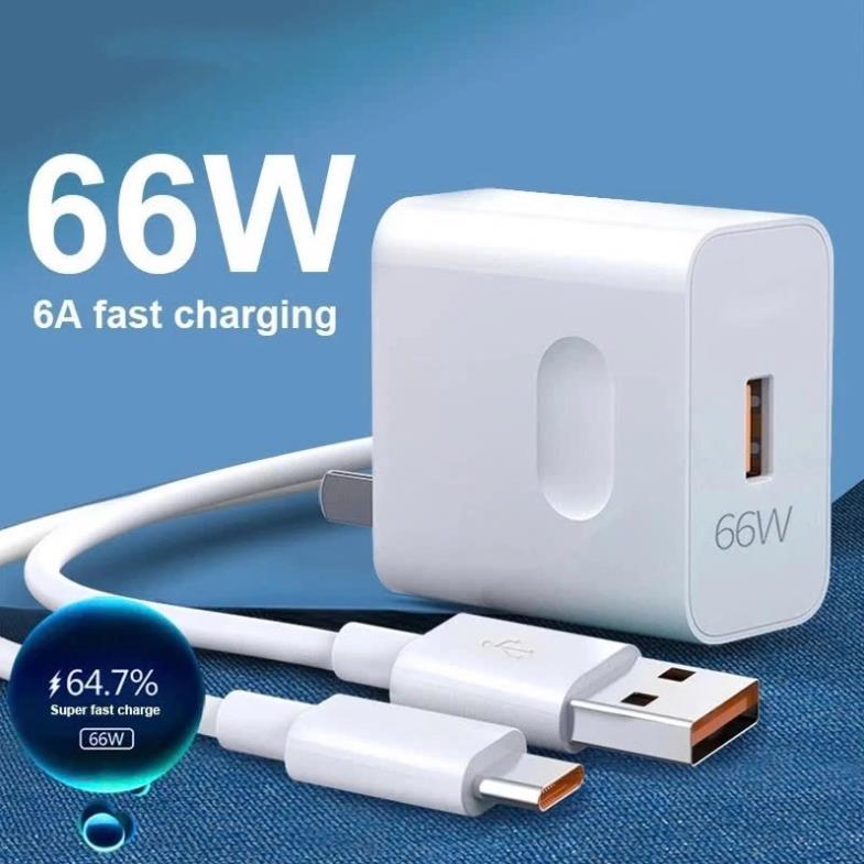 Bộ Củ Cáp Sạc Nhanh PD 66w Cho Các Dòng Máy (Củ PD 66W+6A Cáp Type-C ) , Sạc Nhanh Không Nóng Máy