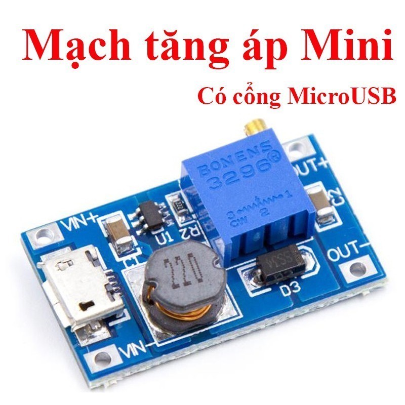 001 Mạch Tăng Áp Mini có Cổng Micro USB ( XY-016 | MT3608 )