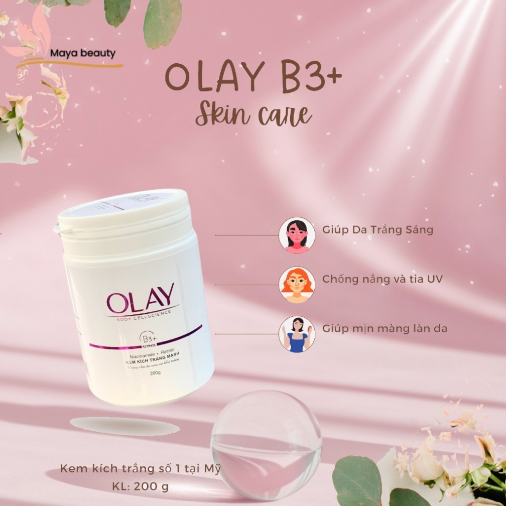 Kem kích trắng Olay Siêu tốc, Dưỡng thể trắng da OLay - Hũ 250g
