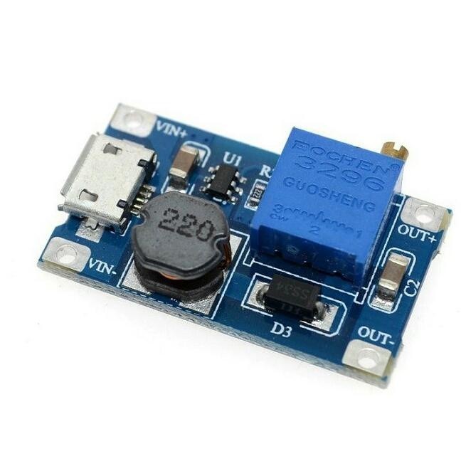 MT3608 Mạch Tăng Áp Mini có Cổng Micro USB MT3608
