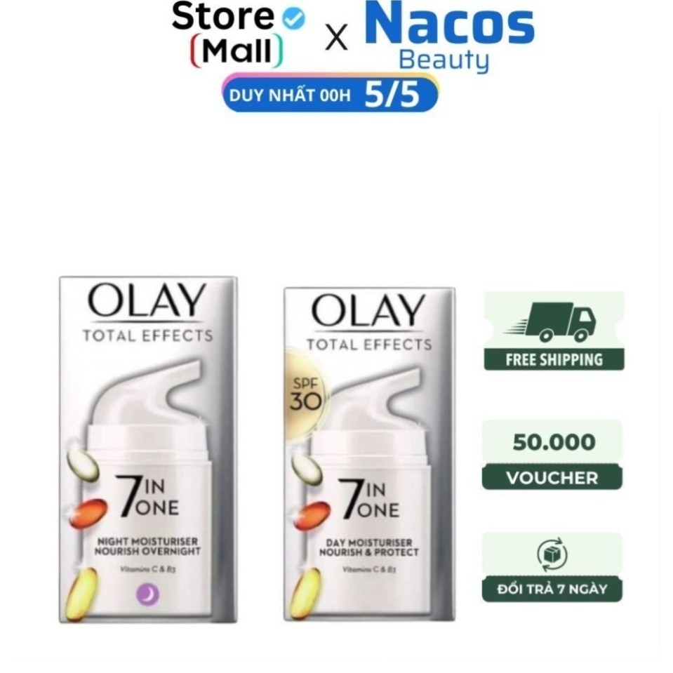 Kem Dưỡng Olay 7 in 1 NGÀY và ĐÊM bản UK Nacos