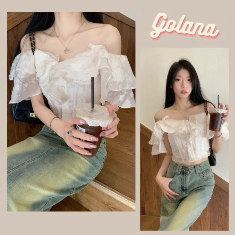 déd Áo Trễ Vai Cúp Ngực Có Mút Phối Ren Hoa Catierr ( Có bigsize) Golana shop