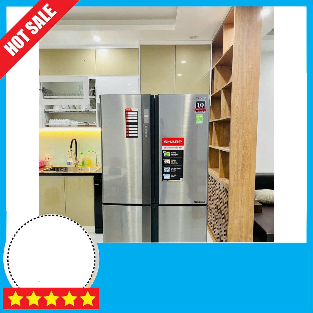 Tủ lạnh Sharp Inverter 626 lít SJ-FX631V-SL, Đồ điện gia dụng nhập khẩu GIAO TOÀN QUỐC.