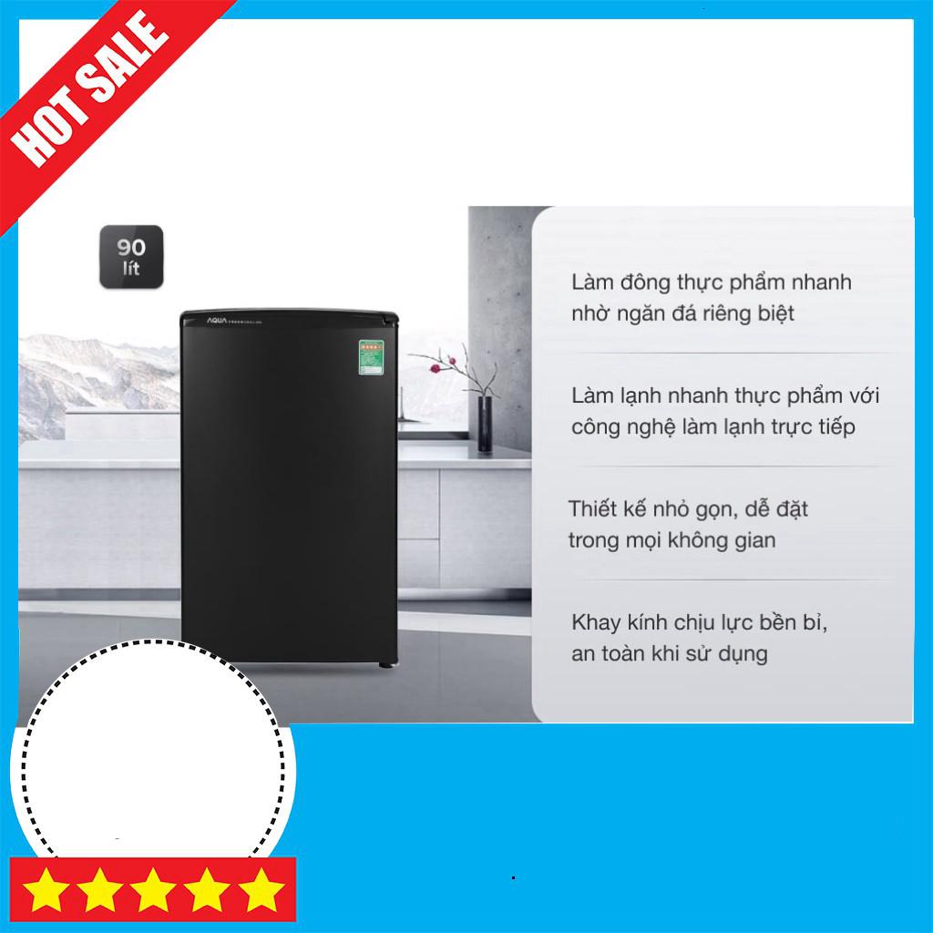 Tủ Lạnh Aqua 90 lít 2020 Cỡ Lớn AQR-D99FA(BS) GIAO TOÀN QUỐC.