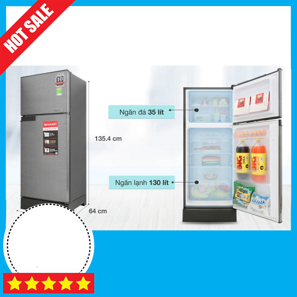 Tủ Lạnh Sharp Inverter 180 lít Thái Lan - MẫuSJ-X196E-DSS Đẹp Rẻ GIAO TOÀN QUỐC.