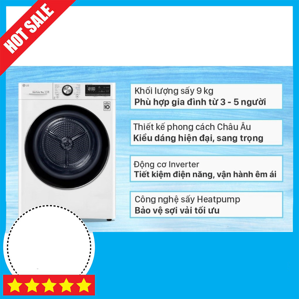 Máy sấy khô LG DVHP09W 9Kg - Điện Máy Kho Rẻ GIAO TOÀN QUỐC.