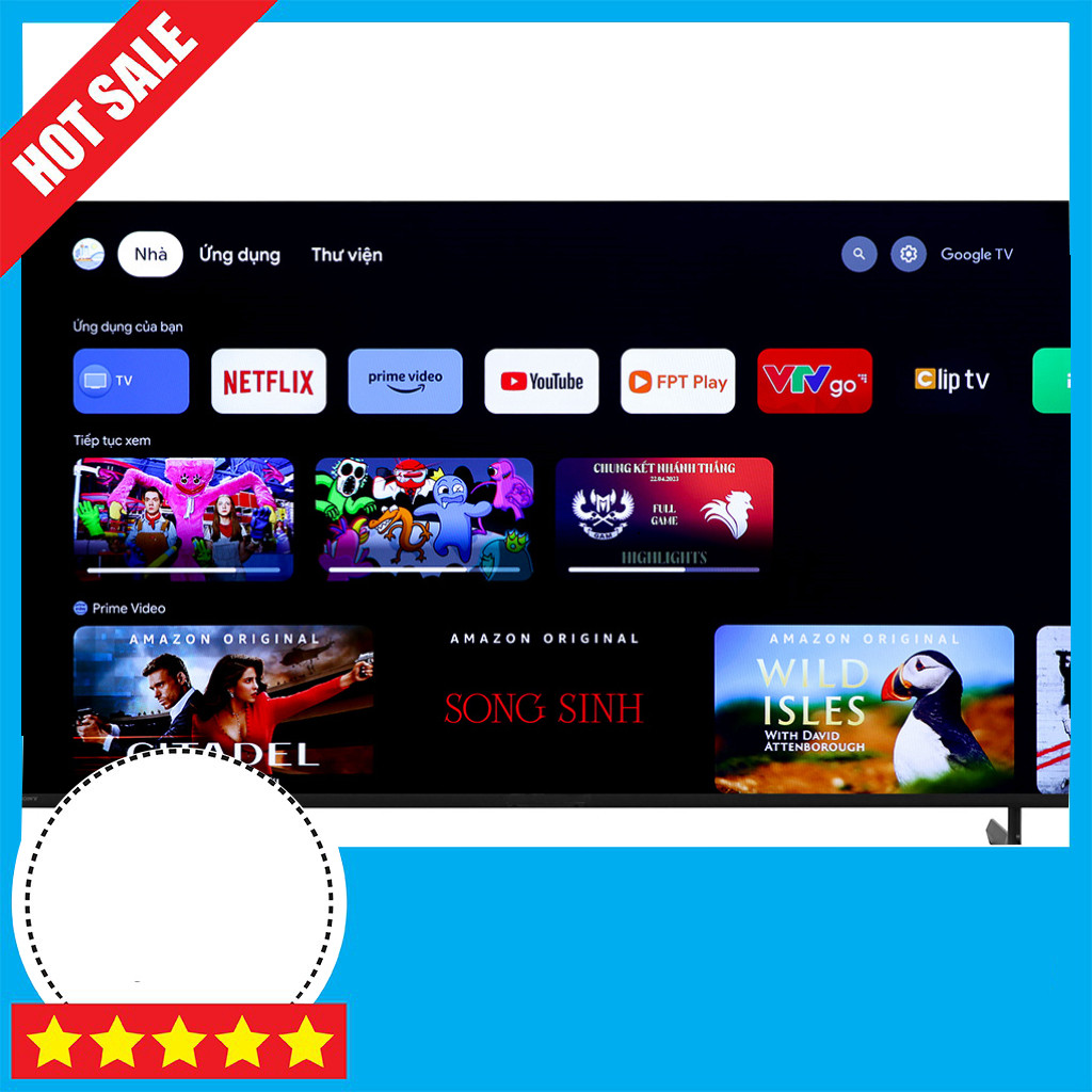 Sony Tivi 4K 55 inch KD-55X85L 2023 Google - Tivi màn hình lớn, độ phân giải cao GIAO TOÀN QUỐC.