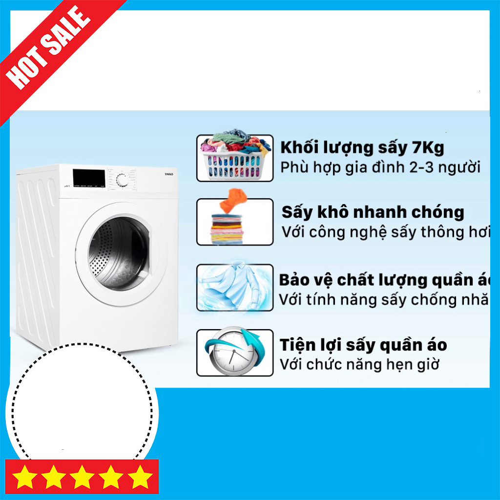 Máy Sấy Galanz 7 Kg Thu Hiệu DV-70T5C(W) 2021 GIAO TOÀN QUỐC.