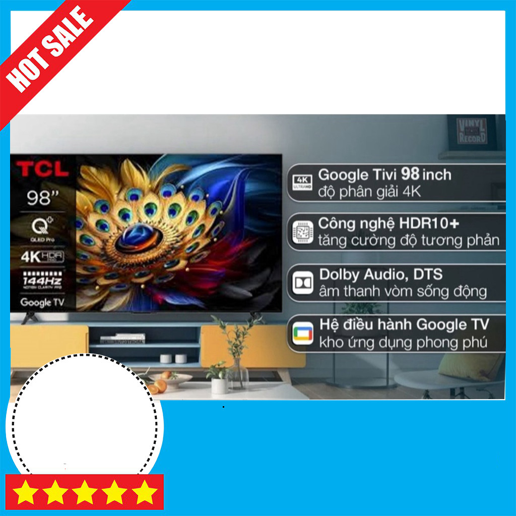 Google 4K QLED TCL 98 Inch Tivi 2024 Tốt nhất - Điện Máy Kho Rẻ GIAO TOÀN QUỐC.
