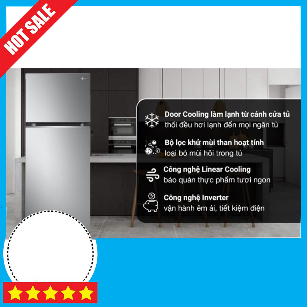 Tủ 냉 Lạnh Smart LG 335L GN-M332PS Inverter 2021 GIAO TOÀN QUỐC.